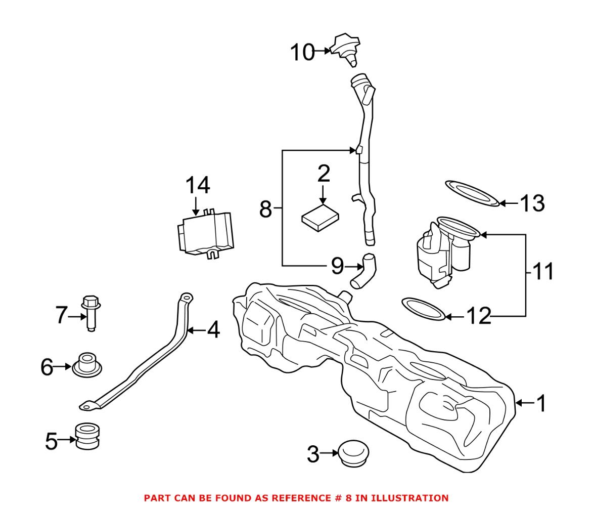 BMW Fuel Filler Neck 16117277867